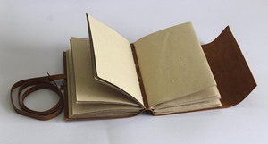 Rustic Charm With Decorative Leather Strings Stitching The Spine Lovely Vintage Embossed With The Heart Design Leather Journal - Product Image 4