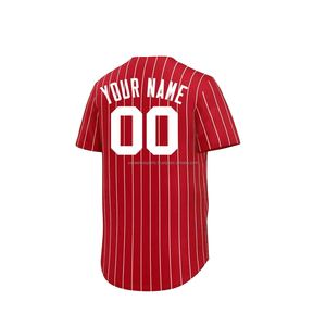 เสื้อเบสบอลแบบสั่งทำ |   เสื้อเจอร์ซีย์แบบมีหมายเลขและชื่อสั่งทำพิเศษ |   การพิมพ์แบบระเหิด ระบายอากาศได้ดี แห้งเร็ว ไซส์ใหญ่พิเศษ - Product Image 2