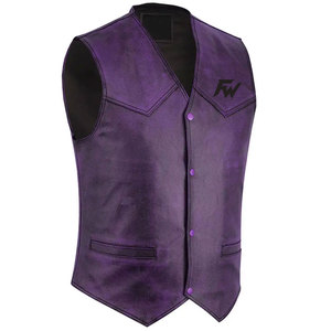 Chaleco de Cuero de Diseño Personalizado a la Moda, Precio Económico al por Mayor, Chaleco de Cuero Transpirable Hecho en Pakistán - Product Image 1