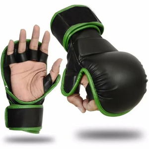 Guantes de Boxeo de Piel de Vacuno Auténtica de Alta Calidad para MMA, Grappling, Muay Thai, Saco de Arena, UFC, Medios Dedos, Impermeables y Transpirables - Product Image 1
