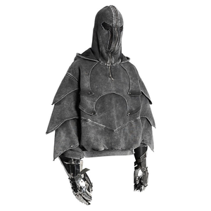 Sweat-shirt à capuche décontracté pour homme, noir et gris, en molleton de coton, style streetwear, avec logo personnalisé, fabricant de marque privée - Product Image 5