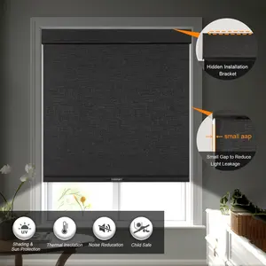 Persianas enrollables de Jacquard para ventanas, persianas opacas para ventanas, dormitorio inalámbrico, sombra, habitación, persianas de oscurecimiento, persianas para puertas - Product Image 5
