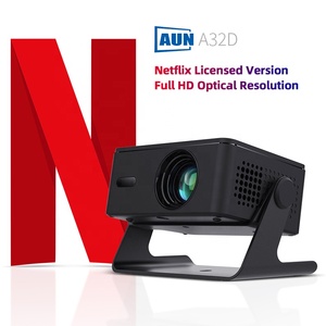 Mini projecteur portable A32D Linux Netflix 1080P 4K Full HD 3D Home Cinéma avec haut-parleur HIFI et correction automatique de la distorsion trapézoïdale, économique, OEM, ROHS - Product Image 2