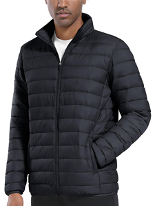 Chaqueta de Plumón Acolchada con Cuello Alto y Diseño Moderno para Hombre, Chaqueta de Invierno con Decoración Transpirable que Mantiene el Calor - Product Image 2