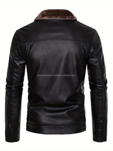 Chaqueta de cuero para hombre, diseño único, superventas, precio económico, chaqueta de invierno elegante y ajustada de alta fabricación para hombre - Product Image 3