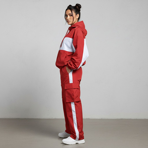 Premium Quality daily casual wear 2 tone Women's Tracksuit Custom Silk Screen Printed Logo light weight ladies 2 piece <b>set</b> - Product Image 5
