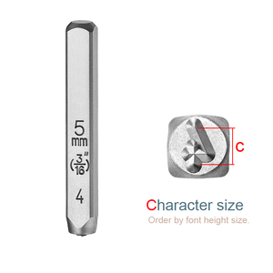 6mm Steel Stamp Metal Fabrication Kit Moulds for Metal Stamping HRC 58-62 Hardness <b>Sandblasted</b> - Product Image 2