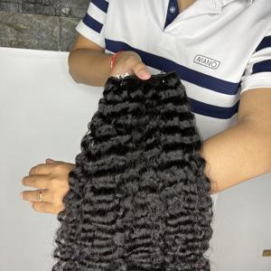 Paquetes rizados birmanos crudos vietnamitas extensiones de cabello birmano de color natural sin procesar no químico - Product Image 2