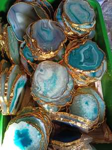 Posavasos de Ágata de Cristal Natural y Piedras Preciosas al por Mayor para Decoración del Hogar, Restaurantes, Hoteles, Bodas y Diseño de Muebles para Regalos - Product Image 4