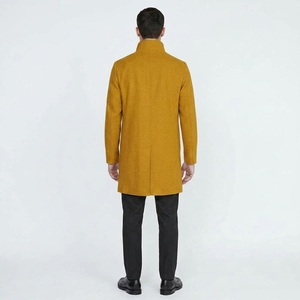 Veste matelassée longue d'hiver pour homme, manteau chaud rembourré à manches longues, col montant, poches latérales zippées, vêtements personnalisés - Product Image 3