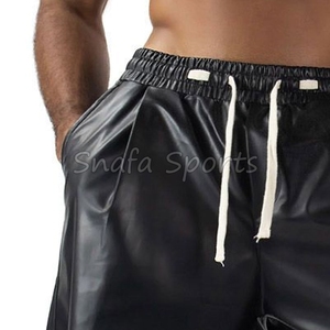 กางเกงขาสั้นหนังคุณภาพสูงสำหรับออกกำลังกายฤดูร้อนสำหรับผู้ชาย ระบายอากาศได้ดี น้ำหนักเบา ผลิตจากหนังแท้ 100% มีจำหน่ายแล้ว - Product Image 5