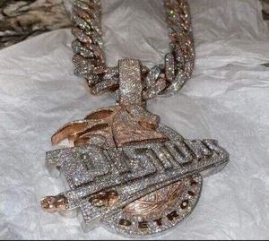 Nuevo Colgante Redondo de Moissanita de Gran Tamaño, Joyería de Diamantes Estilo Hip Hop, Venta al Por Mayor, Suministro a Granel, India - Product Image 2