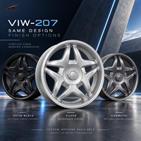 Jantes forgées à cinq branches avec branche en Y, 18-22 pouces, finition argent satiné, 5x112 5x114.3 VIW-207 pour BMW Audi Mercedes-Benz