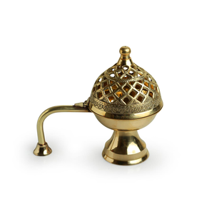 Quemador de Incienso Dhoop Dani de Latón Antiguo para Pooja Havan, Fragancia Tradicional para el Hogar - Product Image 3