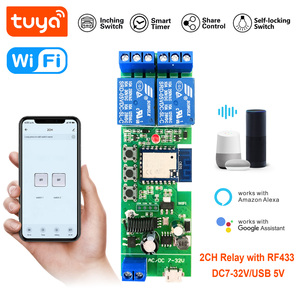 Relé Inteligente WiFi Tuya 2026 de 2 Canales con RF433 para <span class=keywords><strong>Puerta</strong></span> de <span class=keywords><strong>Garaje</strong></span> y <span class=keywords><strong>Motor</strong></span> PST-TYWB-2CH - Product Image 2