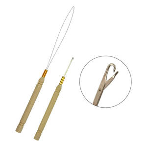 Aiguilles à crochet pour extensions de cheveux, outil en métal pour l'installation et le retrait, kit d'installation et de retrait d'extensions de cheveux de qualité professionnelle - Product Image 1