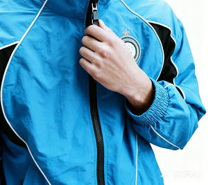 Ensemble de survêtement de maternité grande taille pour l'hiver, style streetwear, deux pièces, veste coupe-vent réfléchissante en nylon froissé et pantalon de jogging - Product Image 2