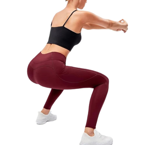 Leggings de Mujer de Nuevo Diseño, Ajustados, de Cintura Alta, Cómodos para Correr, de Spandex/Poliéster/Algodón Elástico, Tejidos, para Yoga - Product Image 5