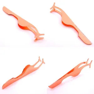 Eyelash Tweezer False Eye Lash Applicator Eyelash Tweezers Extension Curler Nipper Auxiliary <b>Clip</b> Clamp Makeup <b>Tools</b> - Product Image 2