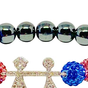 Bracelet en perles de cristal avec breloques garçon et fille, bracelet extensible, accessoire de mode pour femme, cadeau quotidien - Product Image 6