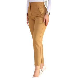 Pantalones de Vestir de Pierna Ancha para Mujer, a la Moda, de Cintura Alta, Transpirables, para Trabajo, OEM ODM - Product Image 2