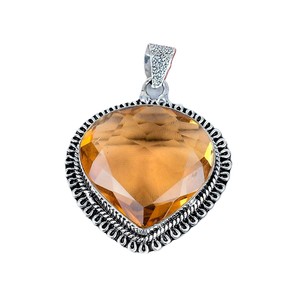 Colgante de Morganita en Forma de Corazón, Plata de Ley 925, Hecho a Mano, Colgante de Piedra Preciosa Vintage, Joyería Bohemia, Regalo de Boda para Mujer - Product Image 6
