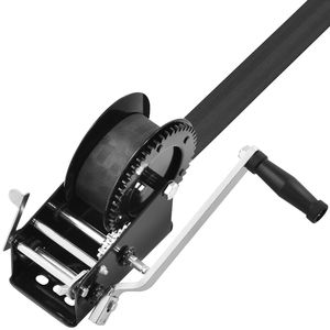 Verricello Manuale da 3500 Libbre con Cinghia a Cricchetto Bidirezionale da 33 Piedi, Verricello per Rimorchio Barca Resistente con Cinghia in Poliestere da 33 Piedi e Gancio - Product Image 2
