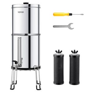 Sistema di filtraggio dell'acqua a gravità da 2,25G in acciaio inossidabile 304 per piano di lavoro, efficace sistema di filtrazione dell'acqua da esterno per piano di lavoro - Product Image 1