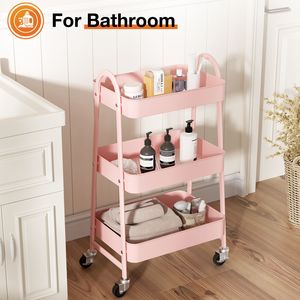 Carrello da Cucina Mobile a 3/4 Ripiani con Ruote Bloccabili, Scaffale Metallico Movibile - Product Image 6