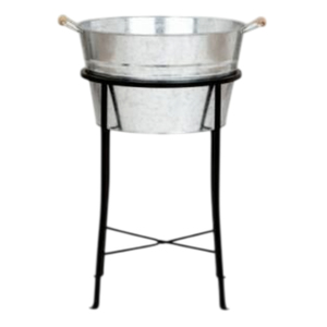 Modern Style Galvanized Metal Beverage Tub With Stand Hammered Copper Finish <b>Ice</b> Bucket <b>Cooler</b> For Parties Wine Beer And Outdoor - Product Image 2
