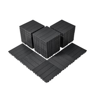 Set di 54 Piastrelle Incastrabili per Pavimenti 12"x12" 54 Metri Quadrati Pavimentazione Esterna in Plastica Impermeabile per Tutte le Condizioni Atmosferiche, Copertura per Pavimenti e Terrazze - Product Image 1