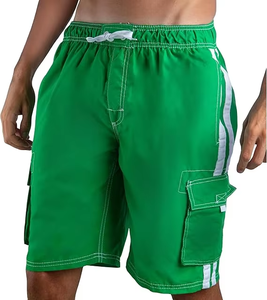 Shorts cargo imperméables taille mi-haute avec grandes poches, taille XL, fermeture à cordon, options multicolores, service de personnalisation de logos - Product Image 4