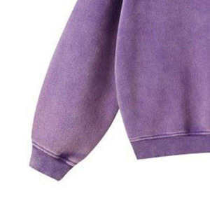 Sweat-shirt à capuche oversize délavé à l'acide de haute qualité en molleton de coton premium épais, style streetwear vintage décontracté, personnalisable - Product Image 2