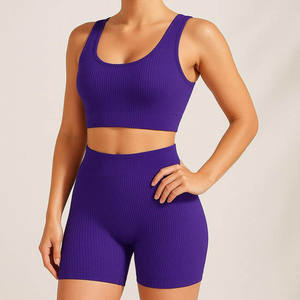 Ensemble de yoga 2 pièces pour femmes : short + soutien-gorge, vêtements de sport pour femmes, tenue de sport, ensemble de fitness - Product Image 3