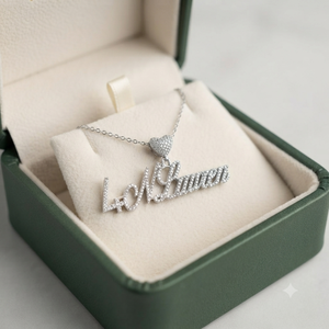 Personalized Iced 925 Sterling Silver Cursive Initial Letters Number Moissanite Diamond Charms <b>Custom</b> <b>Name</b> Unisex Fine Pendants - Product Image 5