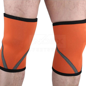 Genouillères en néoprène orange unisexe, respirantes, à enfiler, protection de base pour le basketball et le fitness - Product Image 6