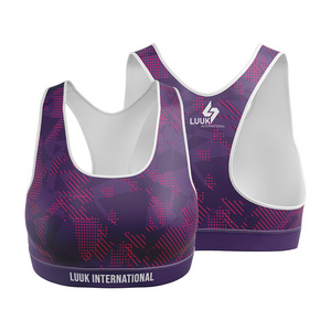 Custom Logo Sublimated Women's Sports Bra Breathable Moisture Wicking Activewear for Gym Yoga and <b>Running</b> - Product Image 6