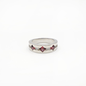 Verona Jewels 925 Sterling Silver Natural <b>Garnet</b> Square <b>Ring</b> 925 Silver Plated Unisex Classic Party OEM ODM Fine Jewelry - Product Image 4