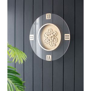 23.5 \ "orologio da parete rotondo con ingranaggio mobile numero romano Design unico per l'arredamento della casa - Product Image 3