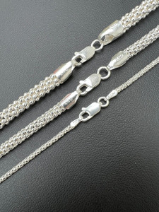 Collier chaîne serpent en argent sterling 925 massif plaqué, unisexe, classique, en acier inoxydable, pour usage quotidien, cadeau, bijoux - Product Image 4