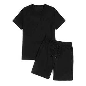 Breathable Summer Casual Sportswear Printed Short <b>T</b>-Shirt Set Customized Color <b>String</b> Long Sleeves Men Polyester Knitted Digital - Product Image 3