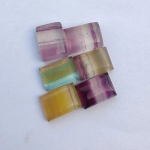 Pierres précieuses en fluorite naturelle violette de qualité, forme rectangulaire, cabochon à dos plat, calibrées, certifiées par un tiers, pour bijoux - Product Image 4