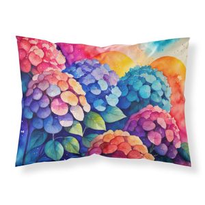 Ligero Super suave Hortensias ilustraciones decorativas funda de almohada fácil cuidado hoja de tamaño estándar y juego de fundas de almohada - Product Image 1