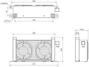 Enfriador de Aceite de Placas de Aluminio Personalizado, Enfriador de Aceite Hidráulico TL1-31 de Alta Calidad con Ventilador, Larga Vida Útil - Product Image 2