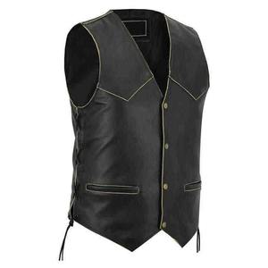 Chaleco de Motociclismo de Cuero Premium 2026 para Hombre, Personalizado, Resistente al Viento, Talla Grande, Protector y de Seguridad - Product Image 4