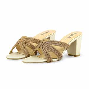 Pantoufle de fantaisie d'or pour des femmes - Product Image 3