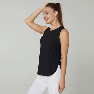 Débardeur tricoté sans manches pour femme, col rond, couleur unie, respirant, minimaliste, longueur standard, qualité supérieure - Product Image 1