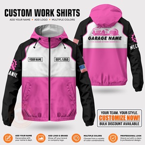 Chaqueta de Trabajo Unisex Personalizada, Manga Larga, Impermeable, Transpirable, Resistente al Viento, 180g Poliéster, Uniforme de Mecánico de Garaje, Transferencia Térmica - Product Image 1