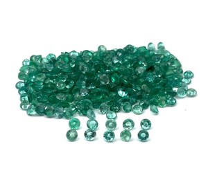 Lot en gros de pierres précieuses émeraude naturelle de Zambie, taille ronde, facettées, pour la fabrication de bijoux, vertes, certifiées IGI, claires - Product Image 4