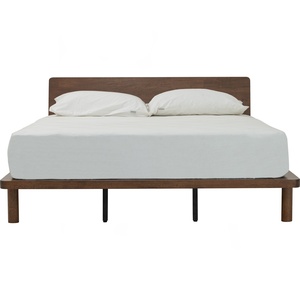 Cama de Plataforma de Madera Sólida Estilo Moderno de Mediados de Siglo con Cabecera, Tamaño Queen, Muebles para Dormitorio - Product Image 3